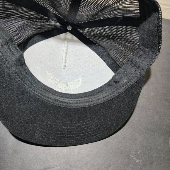 Flames Of Durga Hat Cap Snap Back Black Mesh Trucker Embroidered Lion Logo - Picture 8 of 10